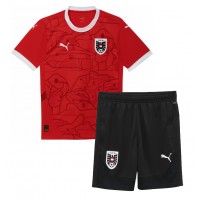 Camiseta Austria Primera Equipación para niños Eurocopa 2024 manga corta (+ pantalones cortos)